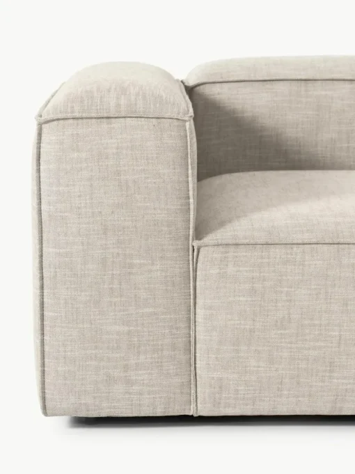 Modulaire bank Lennon (4-zits) van linnenmix met poef (links/rechts)