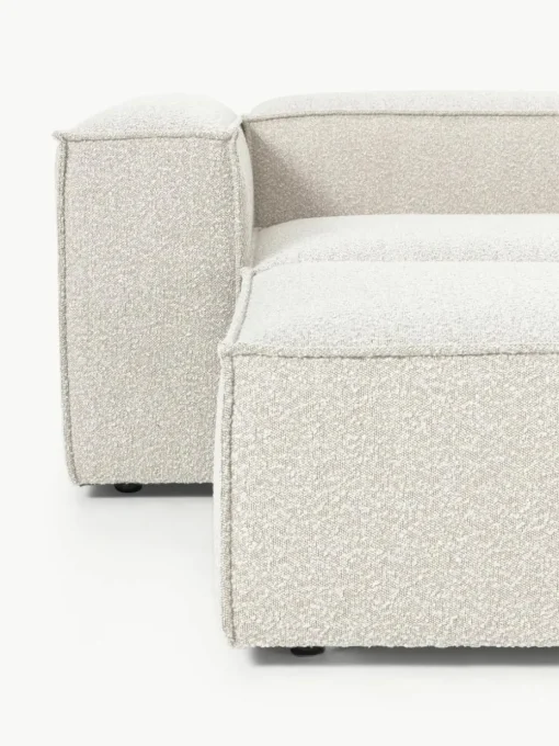 Modulaire bank Lennon (4-zits) uit bouclé met poef (links/rechts)