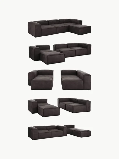 Modulaire bank Lennon (3-zits) van gerecycled leer