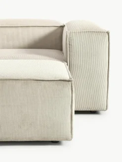 Modulaire bank Lennon (4-zits) van corduroy met poef (links/rechts)