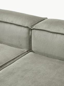 Modulaire bank Lennon (4-zits) van corduroy met poef (links/rechts)