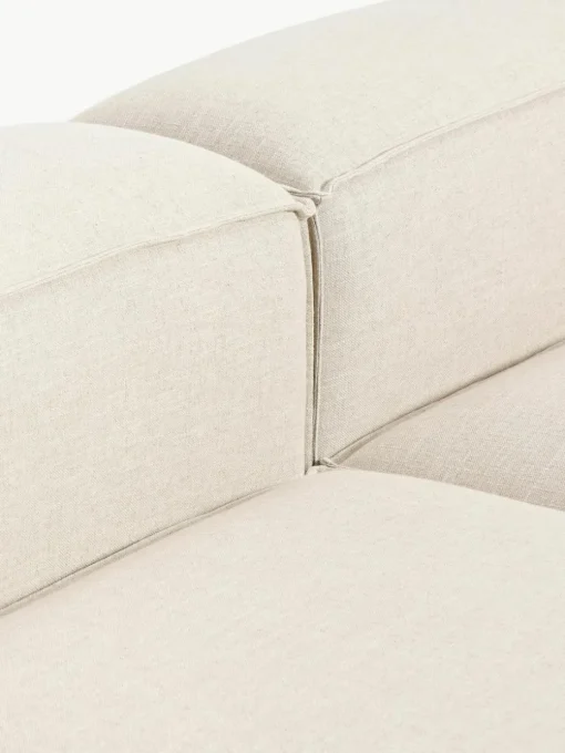 Modulaire bank Lennon (4-zits) van linnenmix met poef (links/rechts)