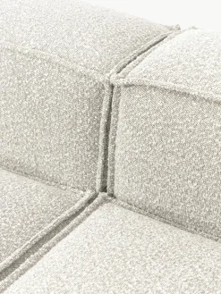 Modulaire bank Lennon (4-zits) uit bouclé met poef (links/rechts)