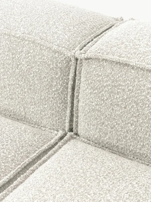Modulaire bank Lennon (4-zits) uit bouclé met poef (links/rechts)