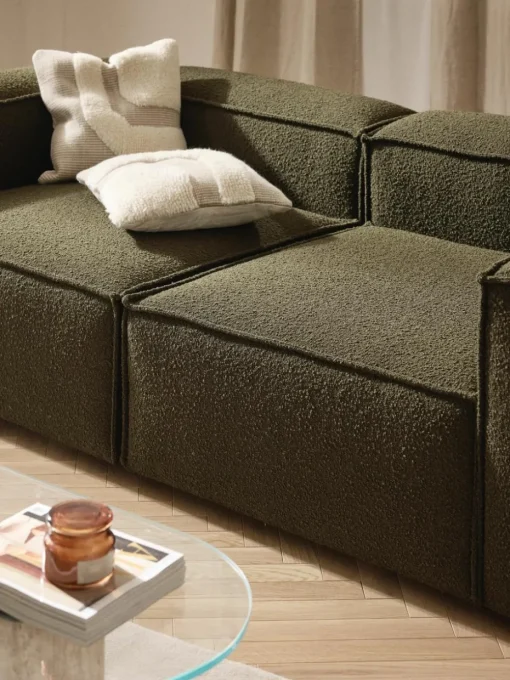Modulaire bank Lennon (3-zits) uit bouclé