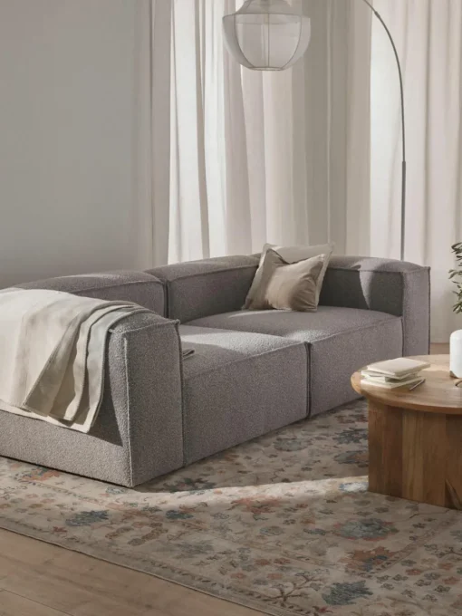 Modulaire bank Lennon (3-zits) uit bouclé