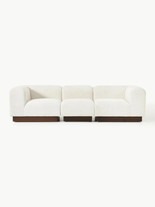 Modulaire bank Natalie (3-zits) van teddy-bouclé