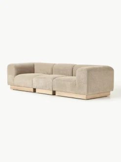 Modulaire bank Natalie (3-zits) van teddy-bouclé