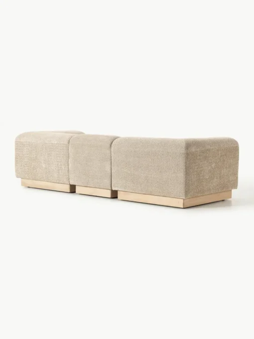Modulaire bank Natalie (3-zits) van teddy-bouclé