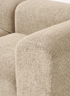 Modulaire bank Natalie (3-zits) van teddy-bouclé