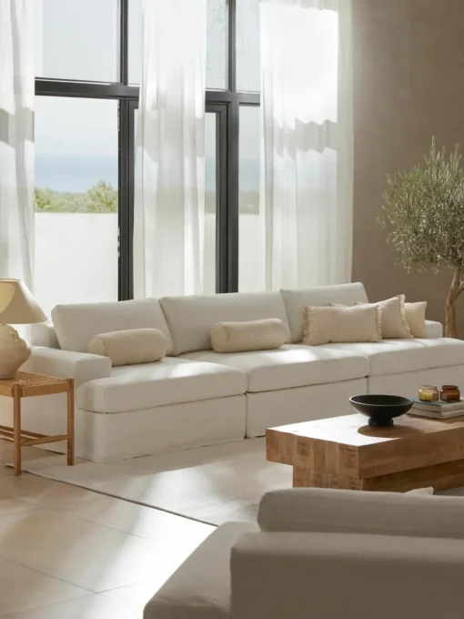 Modulaire bank Russell (4-zits) met afneembare hoezen