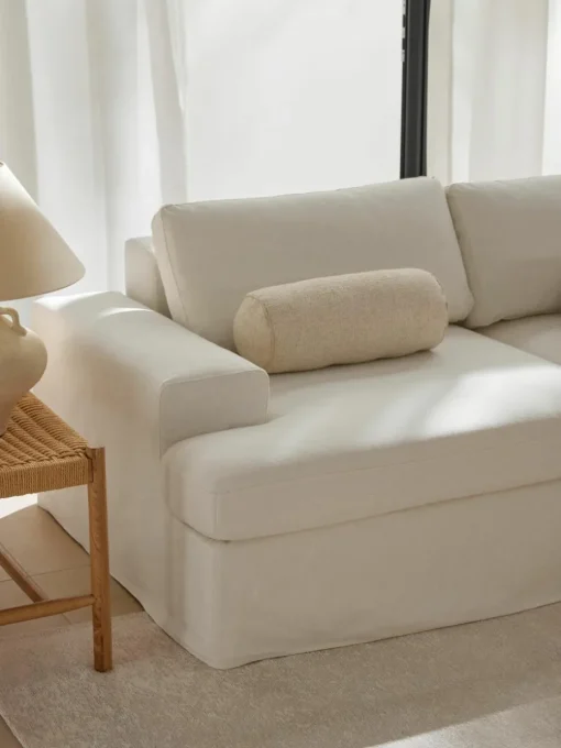 Modulaire bank Russell (4-zits) met poef (links/rechts)