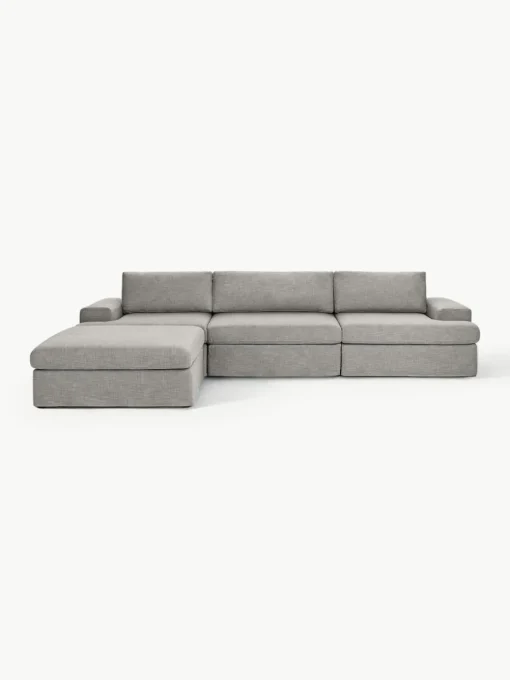 Modulaire bank Russell (4-zits) met poef (links/rechts)