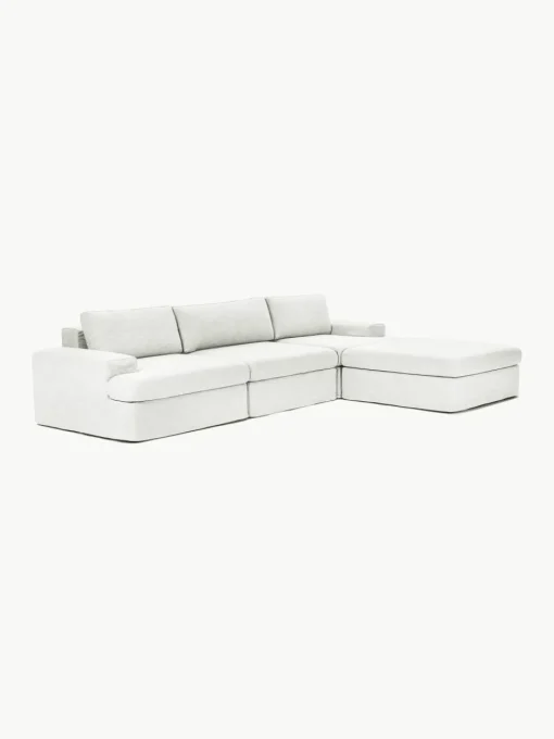 Modulaire bank Russell (4-zits) met poef (links/rechts)