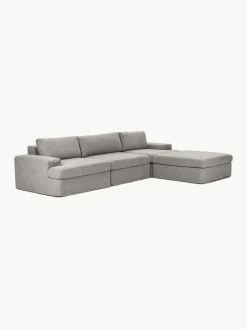 Modulaire bank Russell (4-zits) met poef (links/rechts)