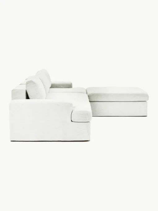 Modulaire bank Russell (4-zits) met poef (links/rechts)