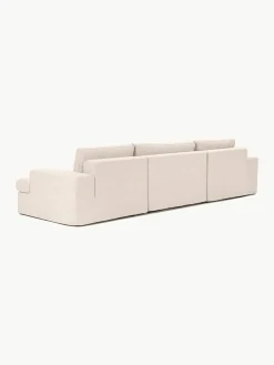 Modulaire bank Russell (4-zits) met poef, met afneembaar hoezen