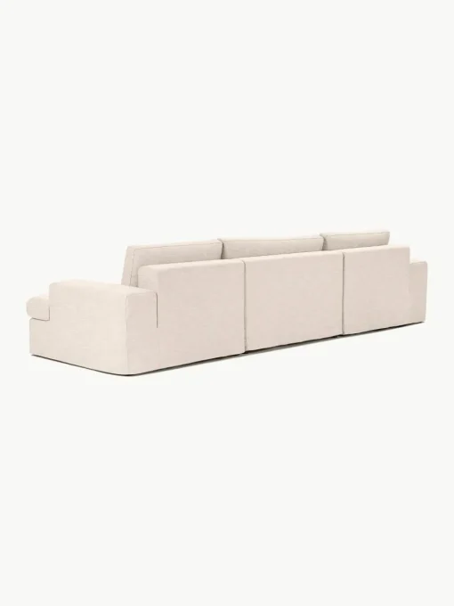 Modulaire bank Russell (4-zits) met poef, met afneembaar hoezen