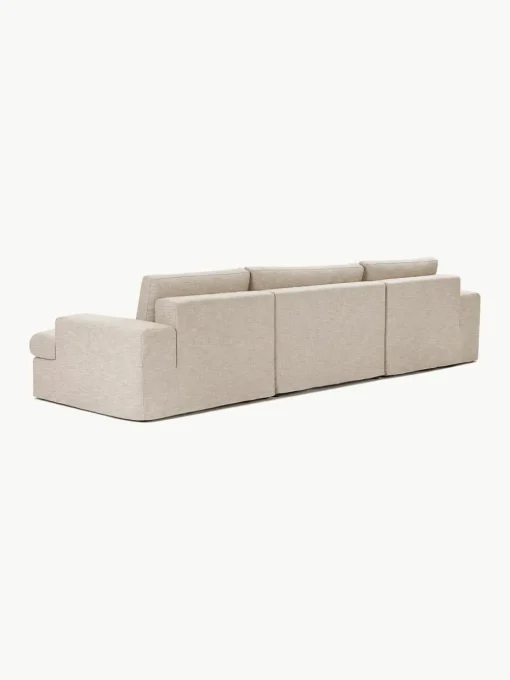 Modulaire bank Russell (4-zits) met poef, met afneembaar hoezen