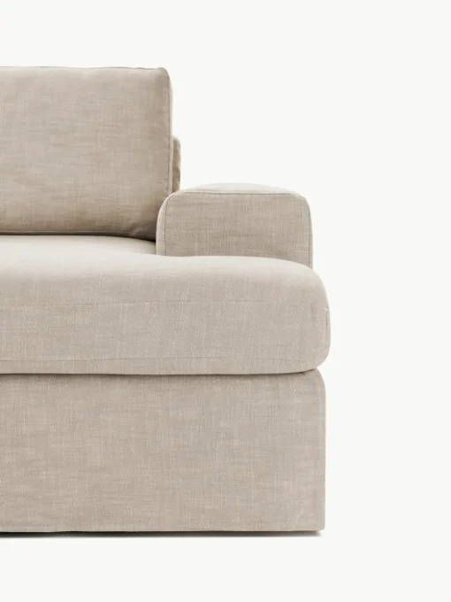 Modulaire bank Russell (4-zits) met poef, met afneembaar hoezen