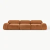 Modulaire bank Wolke (4-zits) van teddy-bouclé