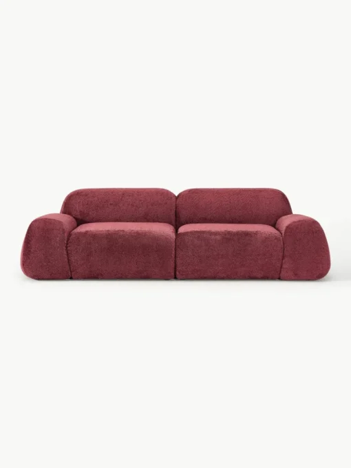 Modulaire bank Wolke (3-zits) van teddy-bouclé