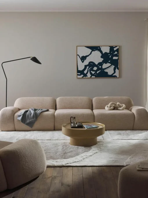 Modulaire bank Wolke (4-zits) van bouclé