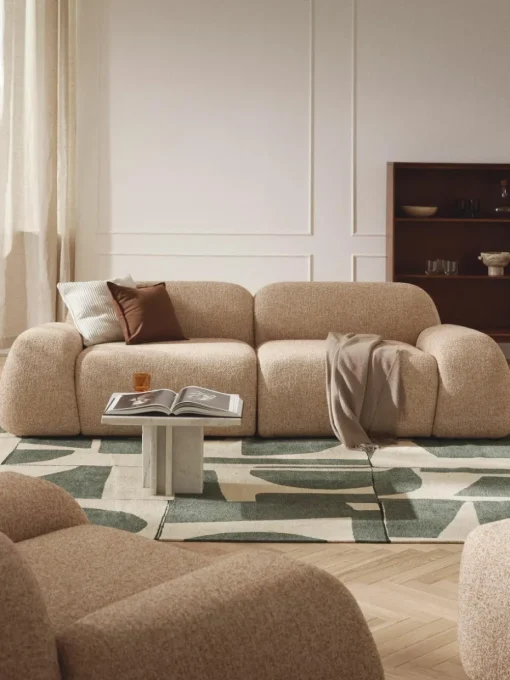 Modulaire bank Wolke (3-zits) van bouclé