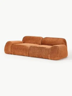 Modulaire bank Wolke (3-zits) van teddy-bouclé