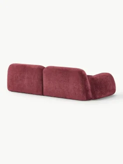 Modulaire bank Wolke (3-zits) van teddy-bouclé