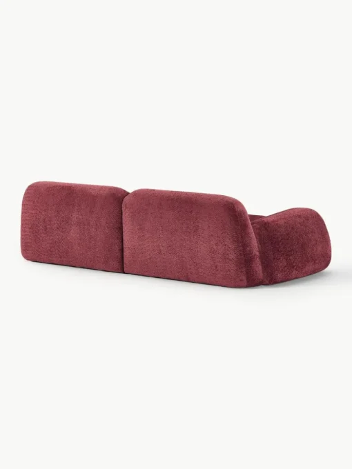 Modulaire bank Wolke (3-zits) van teddy-bouclé