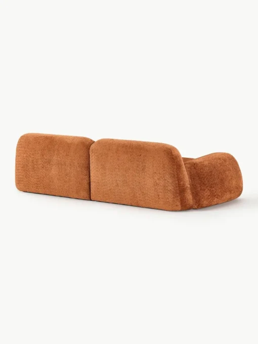Modulaire bank Wolke (3-zits) van teddy-bouclé
