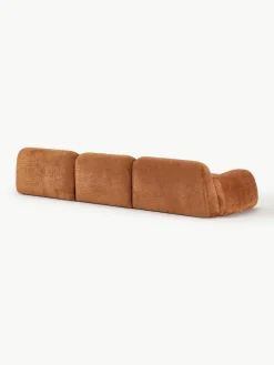 Modulaire bank Wolke (4-zits) van teddy-bouclé