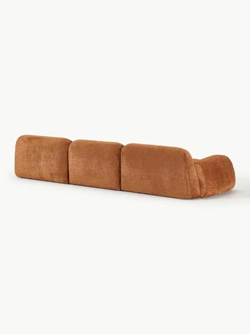 Modulaire bank Wolke (4-zits) van teddy-bouclé
