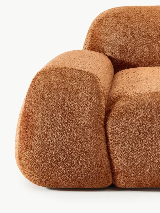 Modulaire bank Wolke (4-zits) van teddy-bouclé