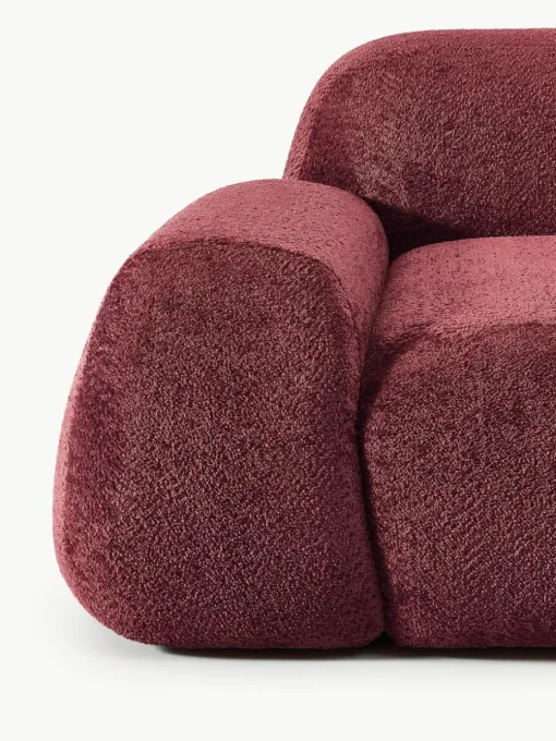 Modulaire bank Wolke (3-zits) van teddy-bouclé