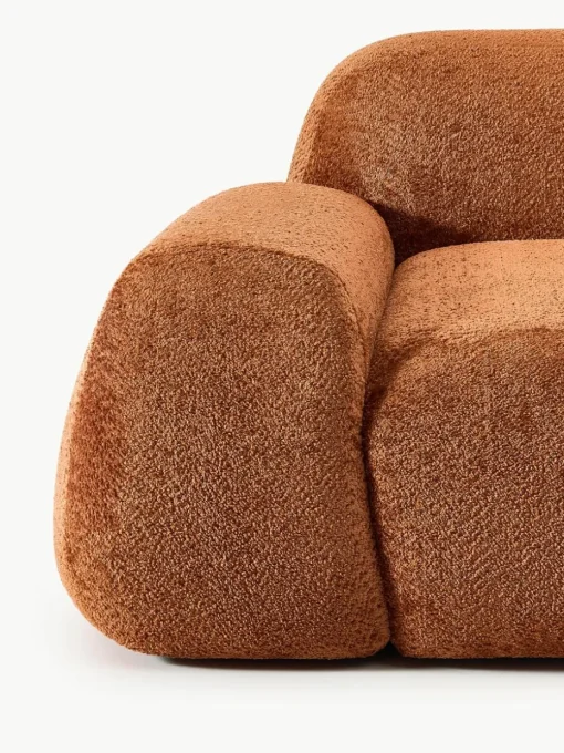 Modulaire bank Wolke (3-zits) van teddy-bouclé