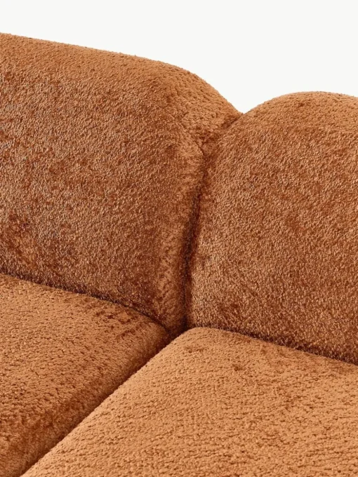Modulaire bank Wolke (4-zits) van teddy-bouclé