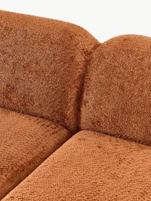 Modulaire bank Wolke (3-zits) van teddy-bouclé