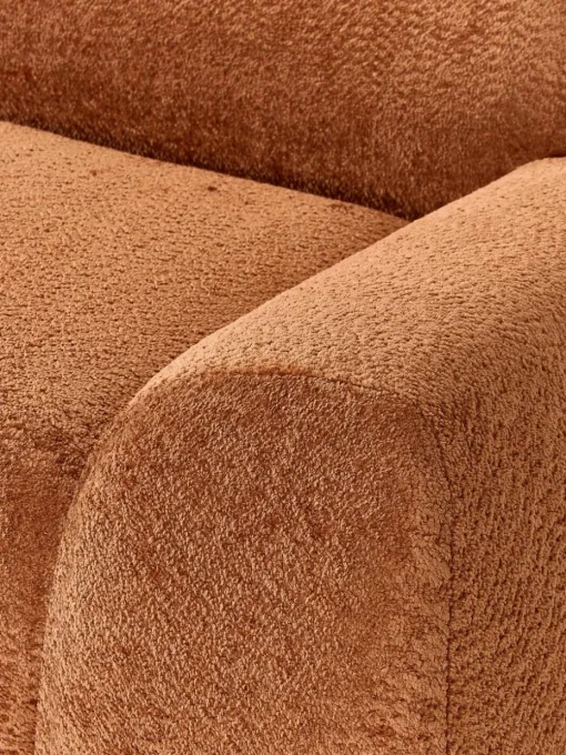 Modulaire bank Wolke (4-zits) van teddy-bouclé