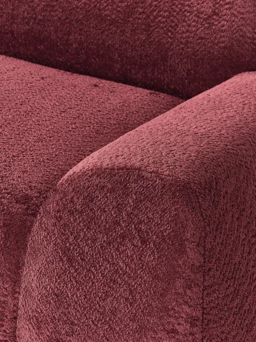 Modulaire bank Wolke (3-zits) van teddy-bouclé