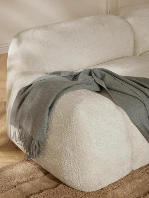 Modulaire bank Wolke (3-zits) van teddy-bouclé