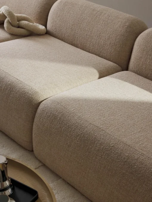 Modulaire bank Wolke (4-zits) van bouclé