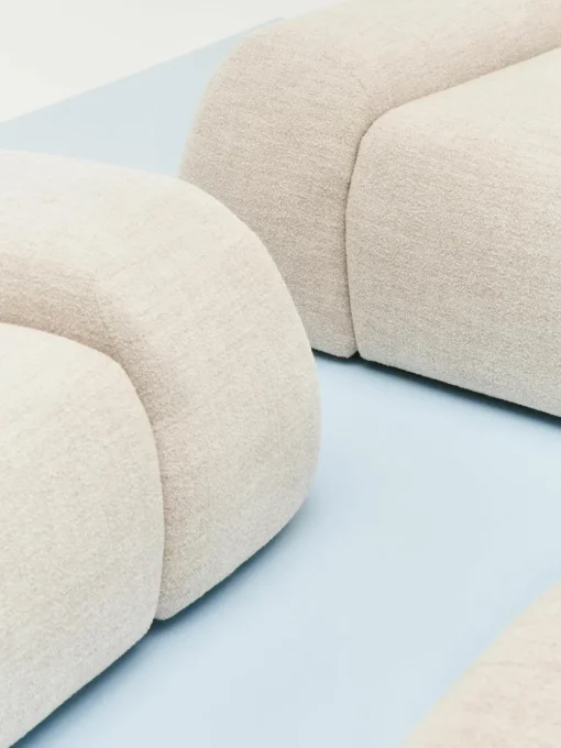 Modulaire bank Wolke (4-zits) van bouclé