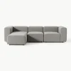 Modulaire bouclé bank Lena (4-zits) met kruk