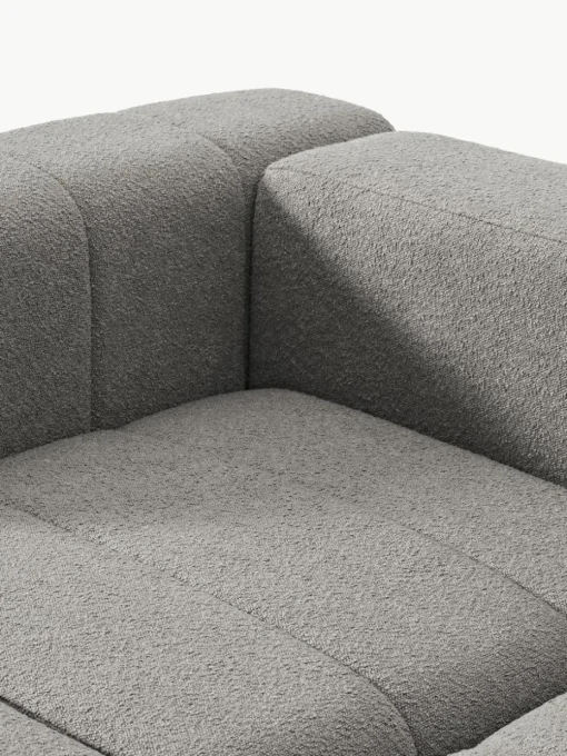 Modulaire bouclé bank Lena (4-zits) met kruk