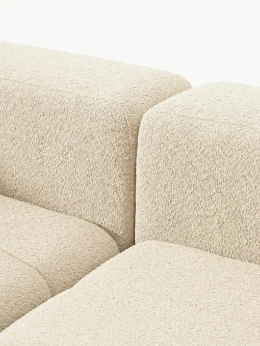 Modulaire bouclé bank Lena (4-zits) met kruk