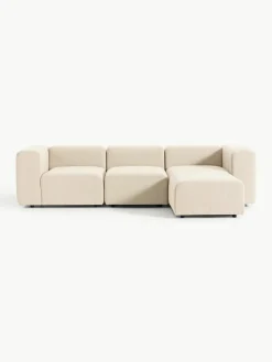 Modulaire bouclé bank Lena (4-zits) met kruk