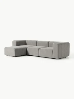 Modulaire bouclé bank Lena (4-zits) met kruk