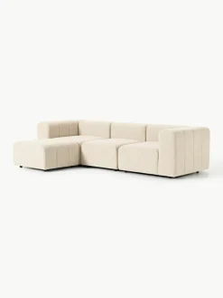 Modulaire bouclé bank Lena (4-zits) met kruk